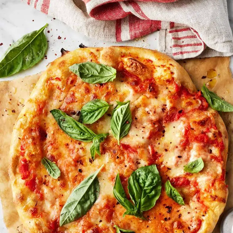 Homemade Margherita Pizza with Fresh Basil