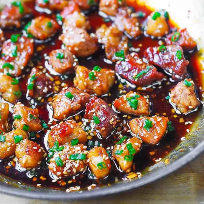 Honey Garlic Glazed Pork Belly