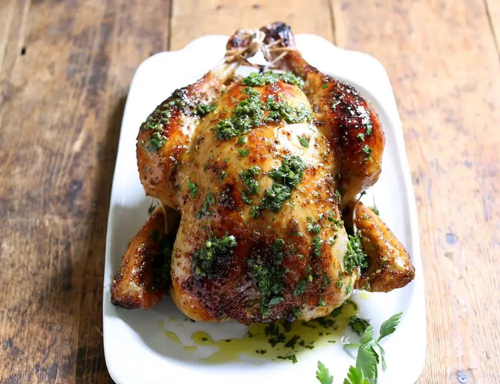 Honey Mustard Glazed Whole Chicken