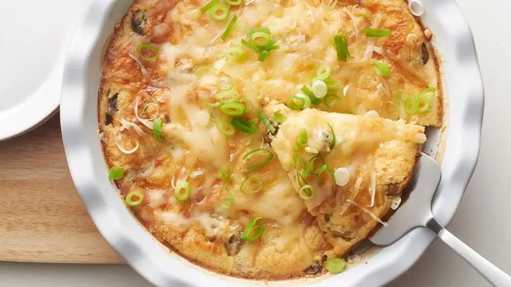 Impossible Mushroom and Swiss Pie