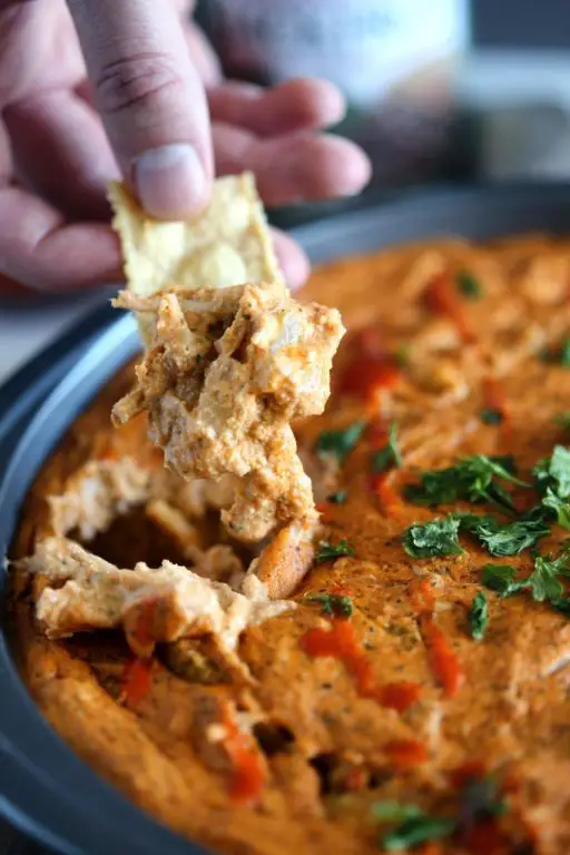 Jackfruit Buffalo Dip with Vegan Ranch