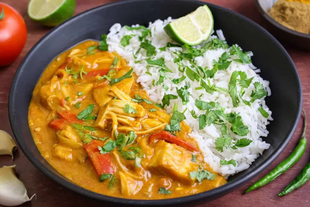 Jackfruit Curry with Coconut Milk and Jasmine Rice