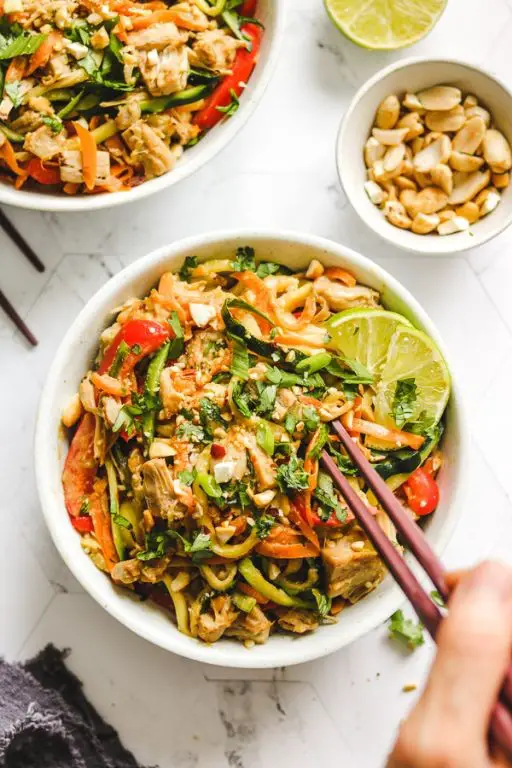 Jackfruit Pad Thai with Peanuts and Lime