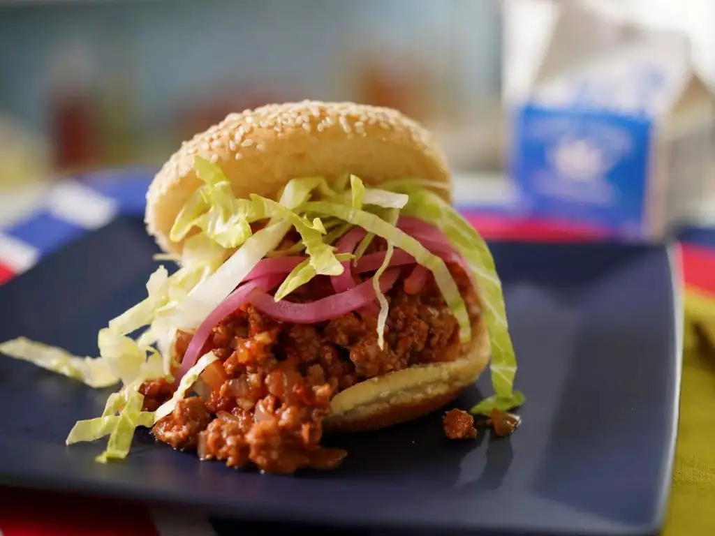 Jackfruit Sloppy Joes with Pickled Onions
