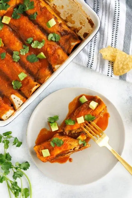 Jackfruit and Black Bean Enchiladas