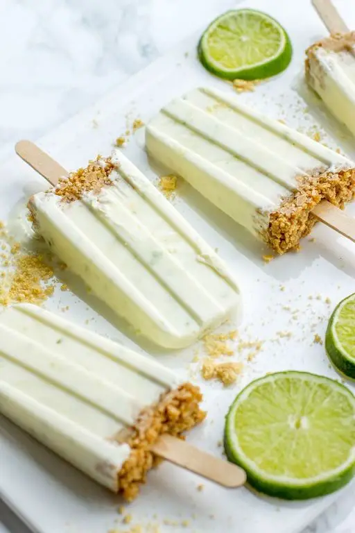 Key Lime Yogurt Popsicles