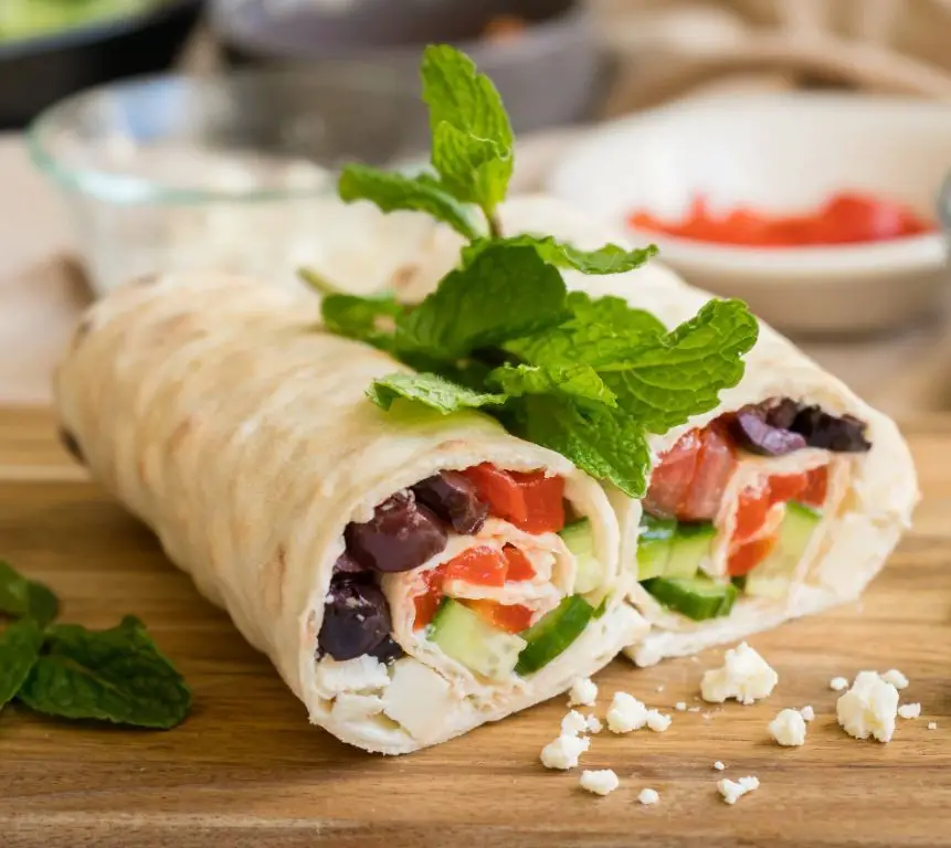 Lavash Greek Salad Wraps