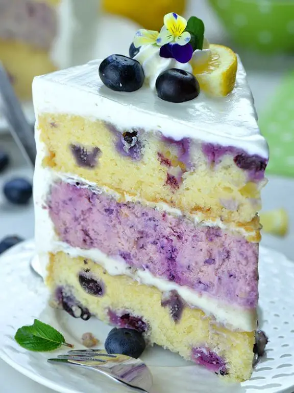 Lemon Blueberry Layered Cheesecake