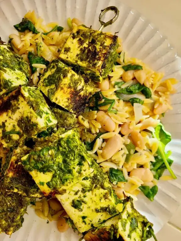 Lemon Herb Grilled Tofu Skewers