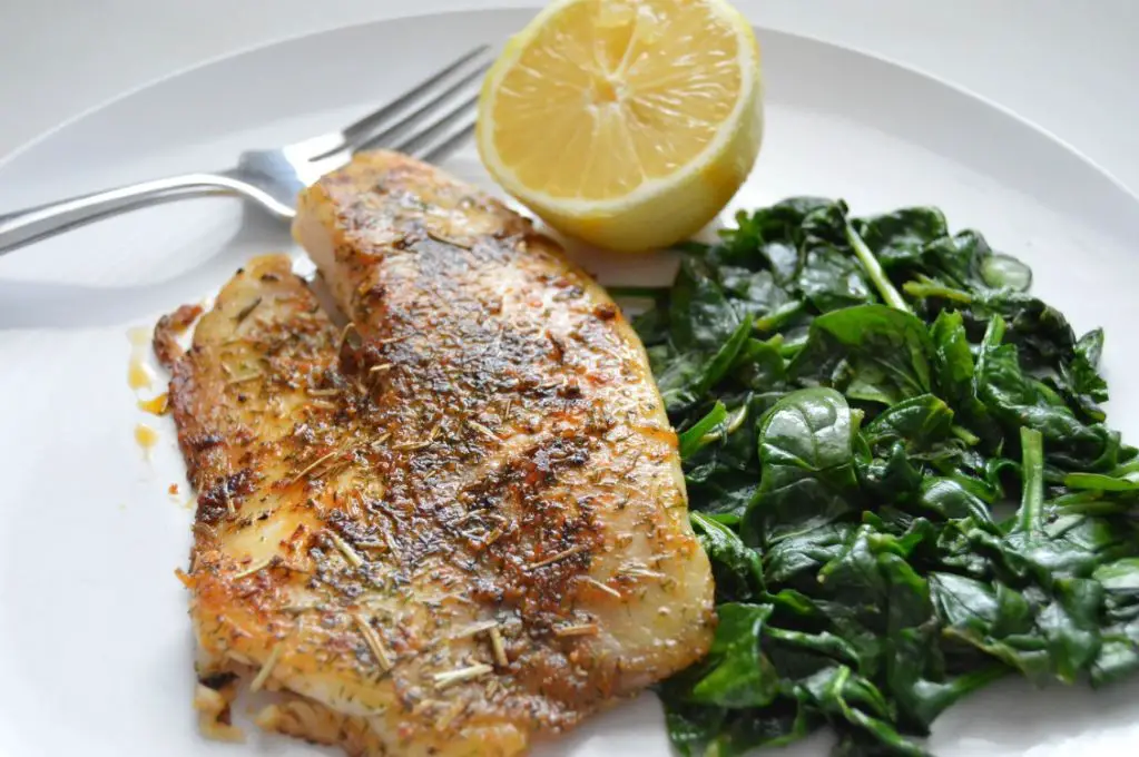 Lemon Herb Mediterranean Tilapia with Spinach