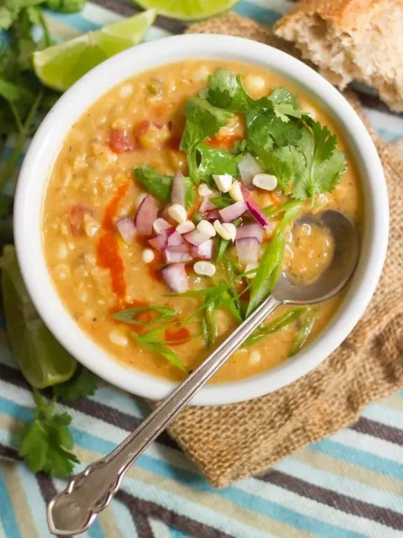 Lentil and Corn Crockpot Chowder