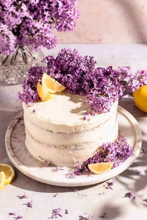 Lilac and Elderflower Cake