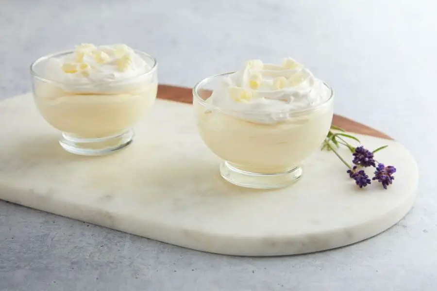 Lilac and White Chocolate Mousse