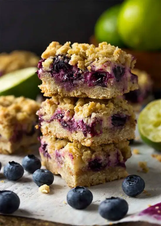 Lime and Blueberry Crumble