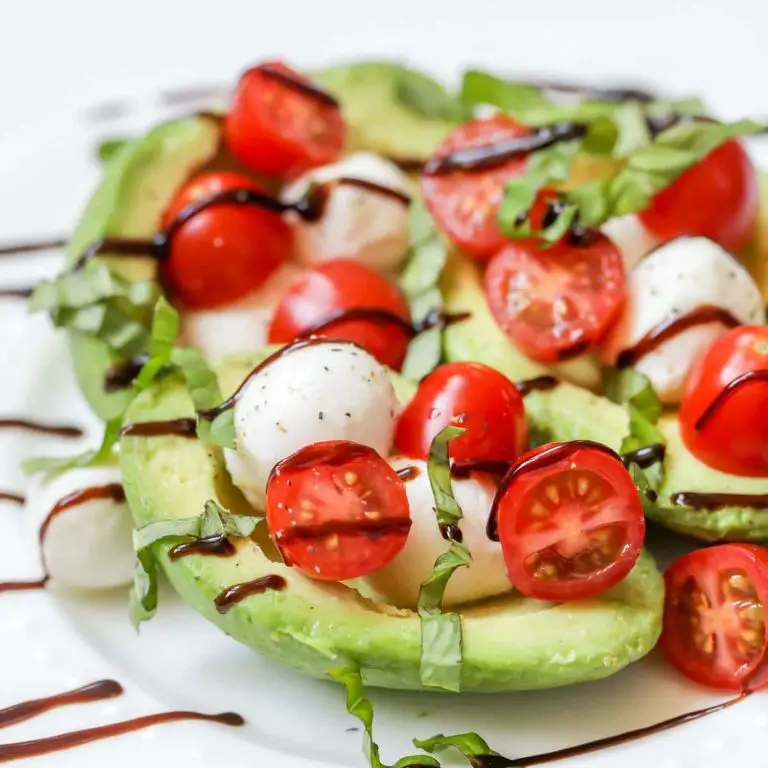 Little Bit Fresh Caprese Stuffed Avocados
