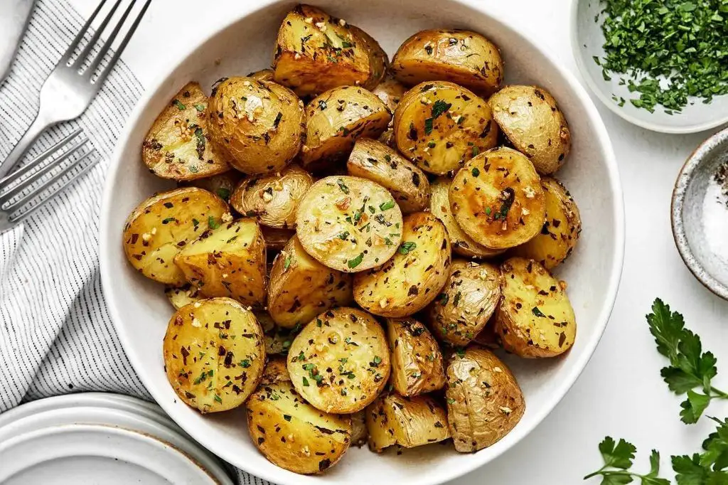 Little Bit Savory Garlic Herb Roasted Potatoes