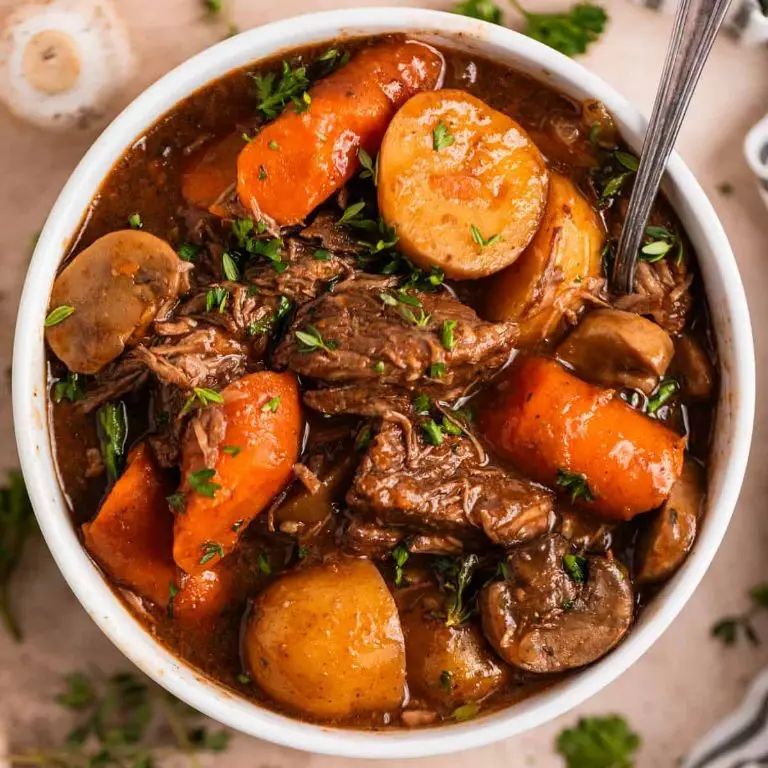 Low Fat Slow Cooker Beef and Mushroom Stew