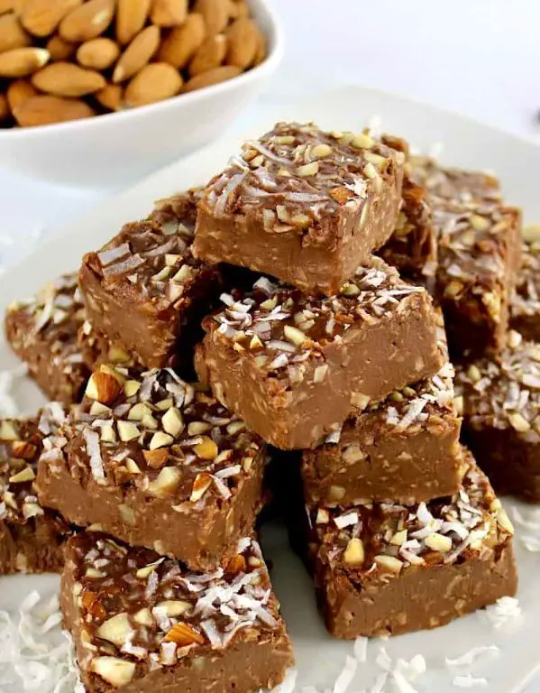 Low-Carb Monk Fruit Almond Butter Fudge