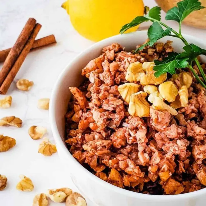 Low-Sugar Charoset with Stevia and Cranberries