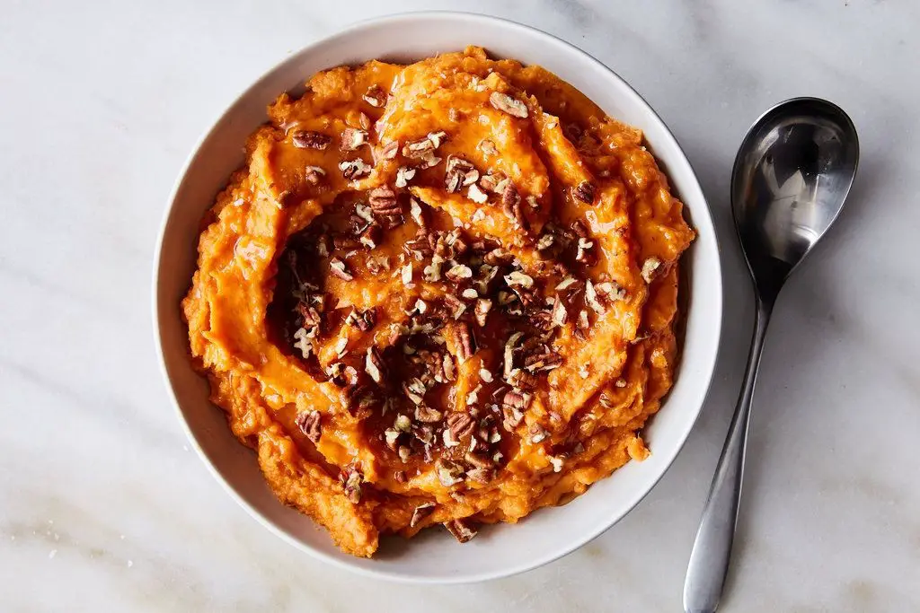 Maple Brown Sugar Mashed Sweet Potatoes