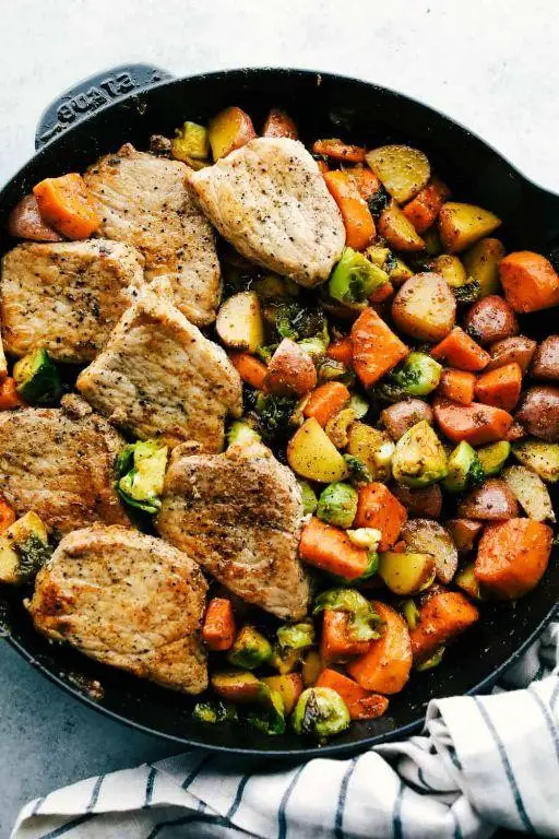 Maple Dijon Pork Chop Skillet with Broccoli