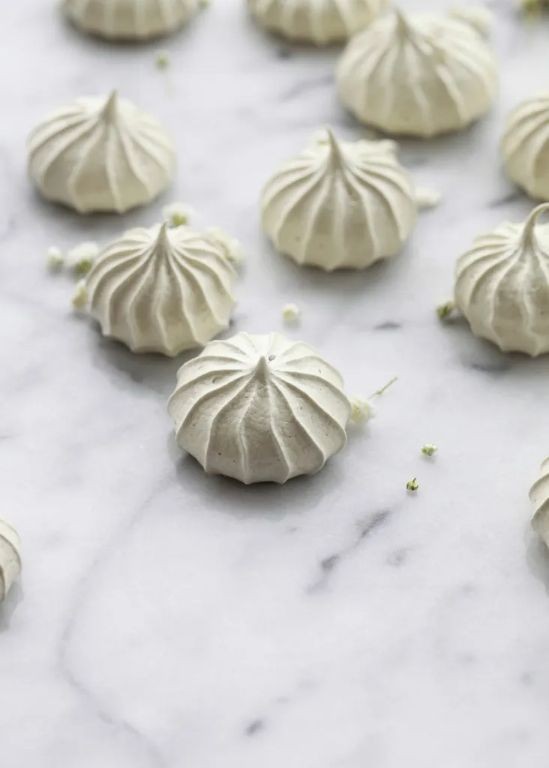Matcha Meringue Clouds