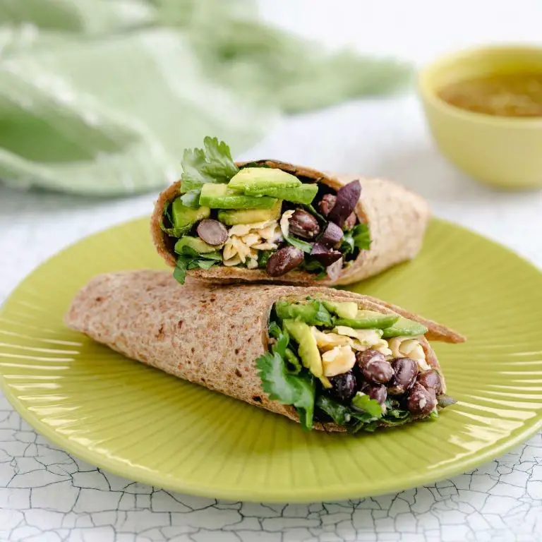 Mediterranean Black Bean and Avocado Wrap