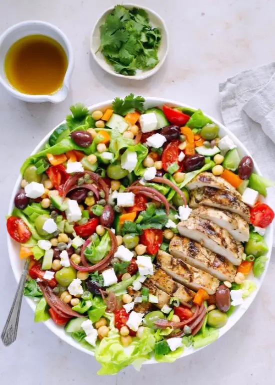 Mediterranean Grilled Chicken Salad