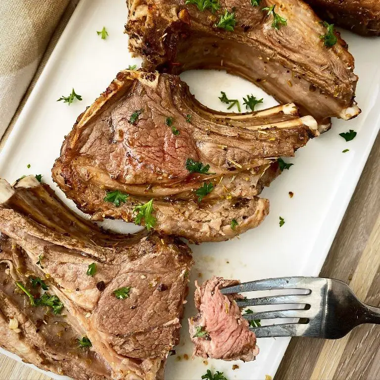 Mediterranean Style Air Fryer Lamb Chops