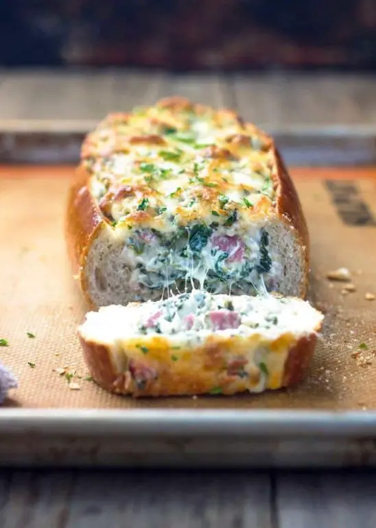 Mediterranean Veggie Stuffed French Bread
