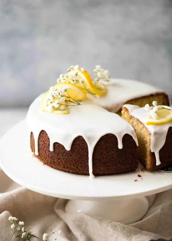 Mesquite Flour Cake with Lemon Glaze