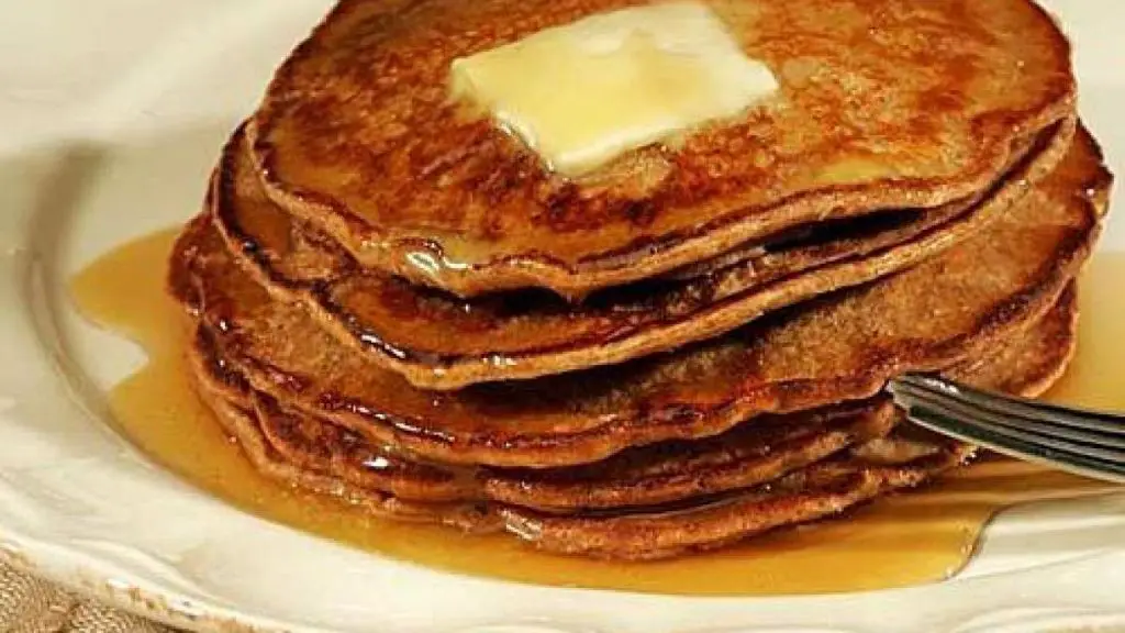 Mesquite Flour Pancakes with Maple Syrup