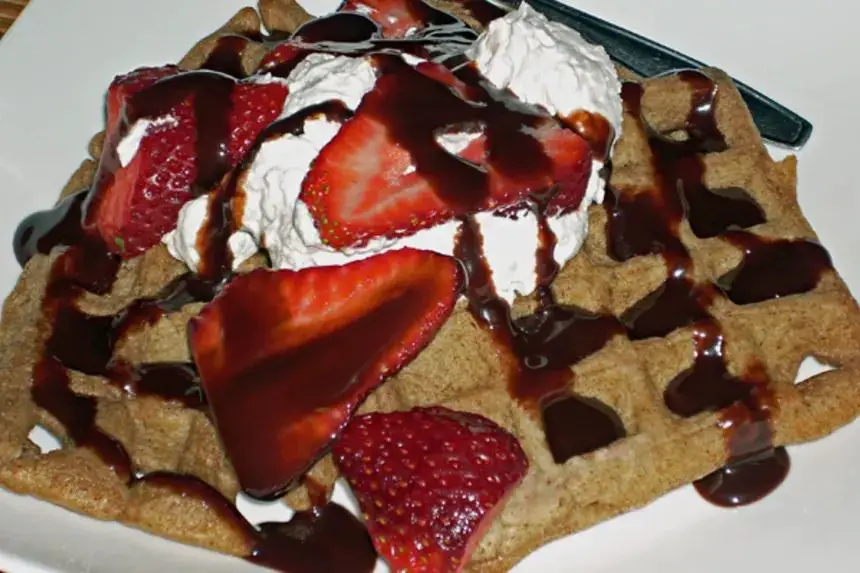 Mesquite Flour Waffles with Fresh Berries