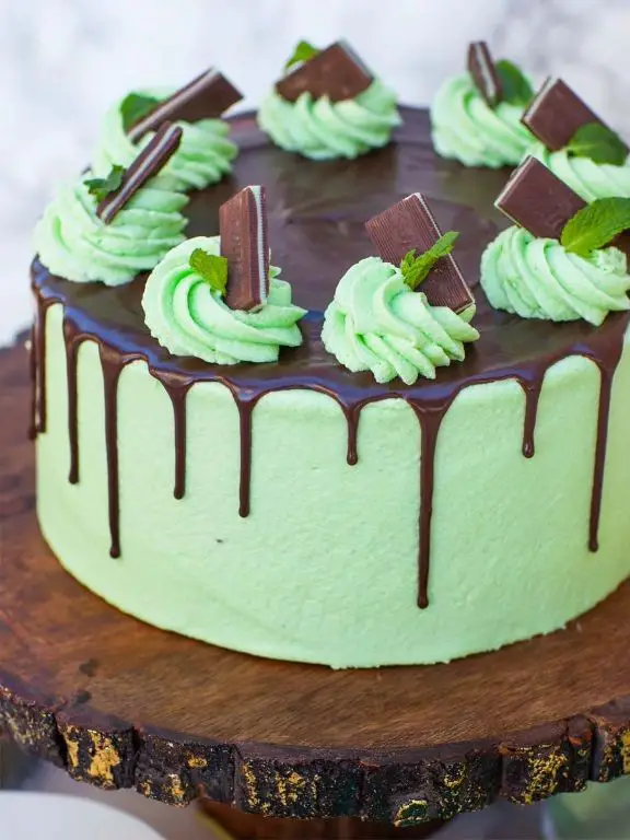 Mint Chocolate Ganache Cake