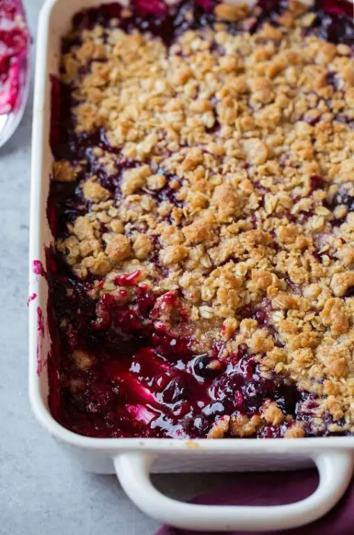 Mixed Fruit Cobbler with a Crispy Topping