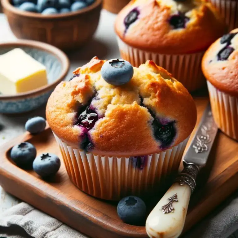 Monk Fruit Sweetened Blueberry Muffins