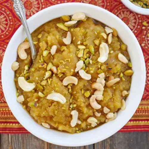 Moong Dal Halwa with Nuts