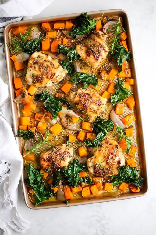 One-Pan Chicken and Butternut Squash Bake