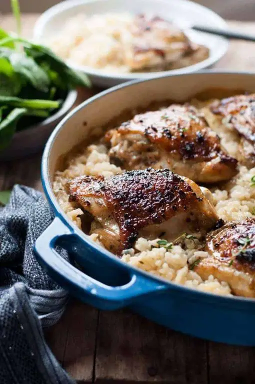 One-Pot Chicken and Mozzarella Risotto