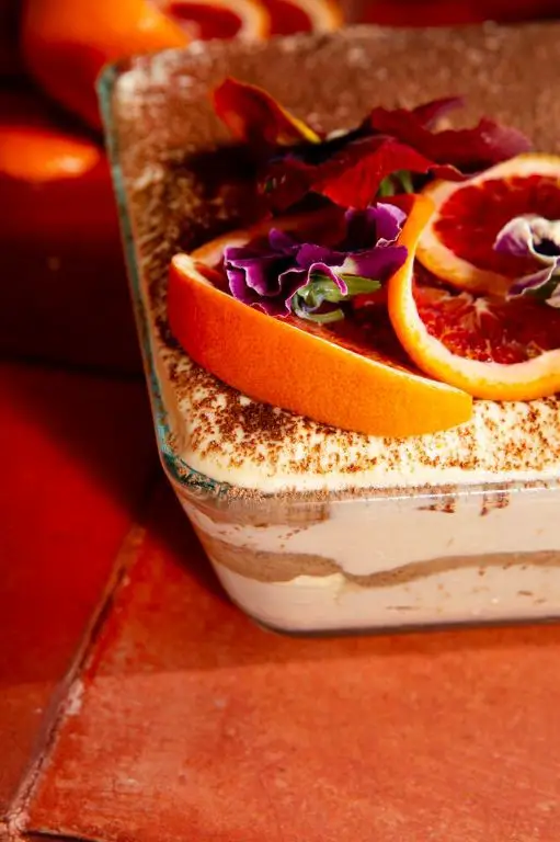 Orange Blossom Tiramisu with a Floral Aroma