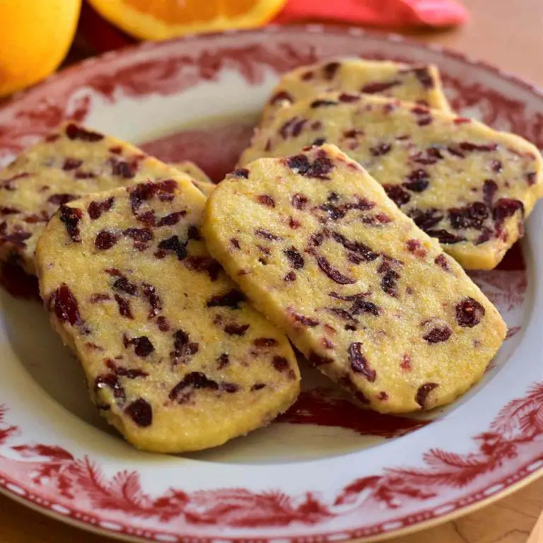 Orange Cranberry Shortbread Cookies
