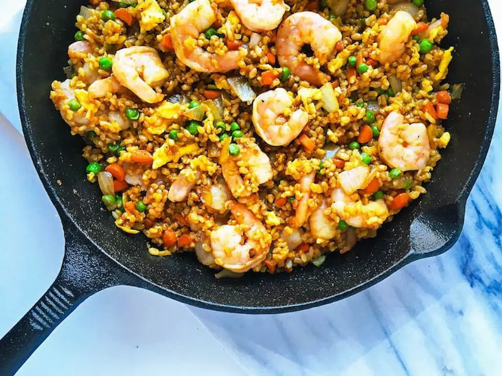 Oyster Sauce Fried Rice with Shrimp