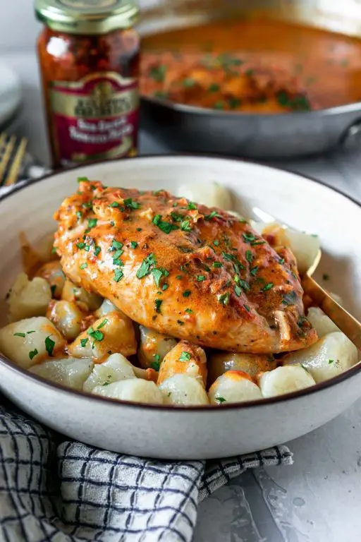 Pan Seared Chicken Breast with Sun-Dried Tomato Pesto