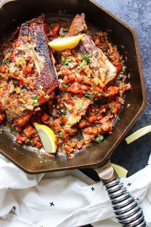 Pan-Seared Mediterranean Red Snapper with Garlic Butter