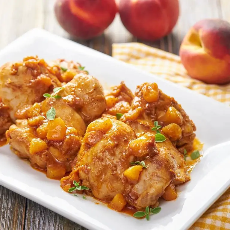 Peach Glazed Chicken Thighs