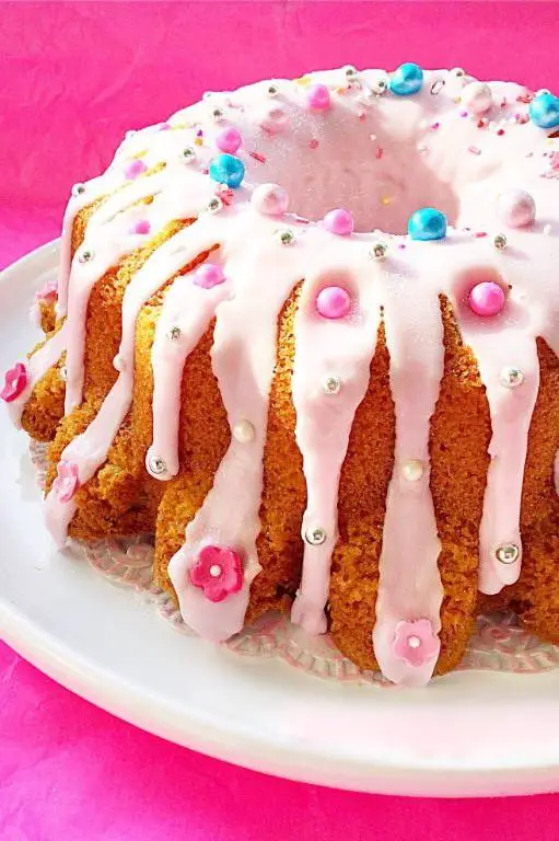 Peach Melba Princess Cake