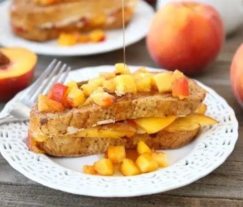 Peach Stuffed French Toast