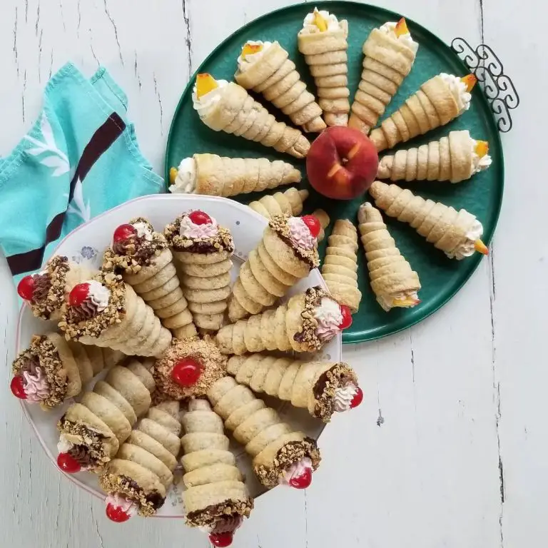 Peach and Bourbon Cream Horns