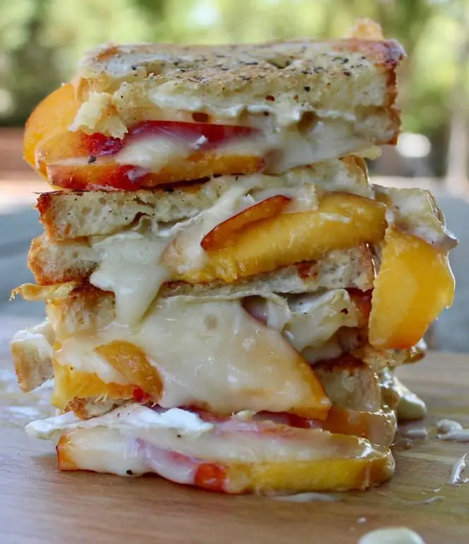 Peach and Brie Grilled Cheese