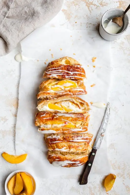 Peach and Cream Cheese Danish Pastries